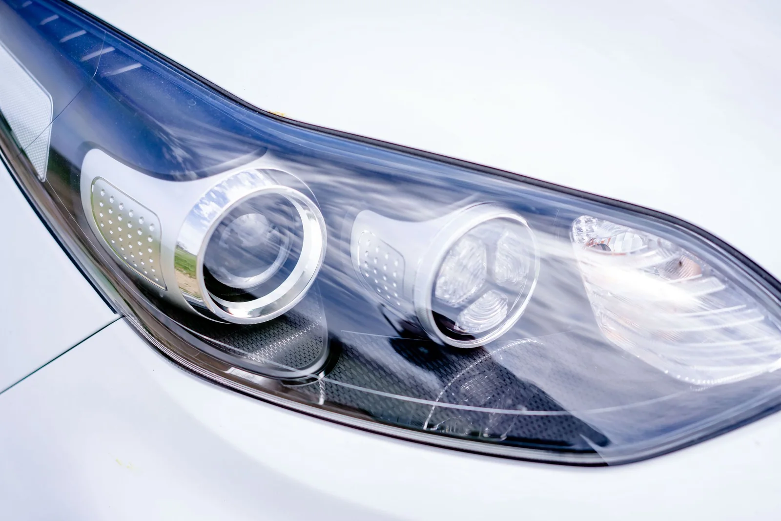 A clear, bright modern headlight